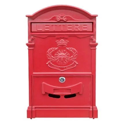 Запираемая безопасная почтовая коробка винтажная металлическая почтовая коробка садовый орнамент ретро настенный почтовый ящик CW238