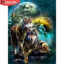huacan Алмазная вышивка волки Алмазная картина Полная площадь Новое поступление животные Алмазная вышивка распродажа картины со стразами