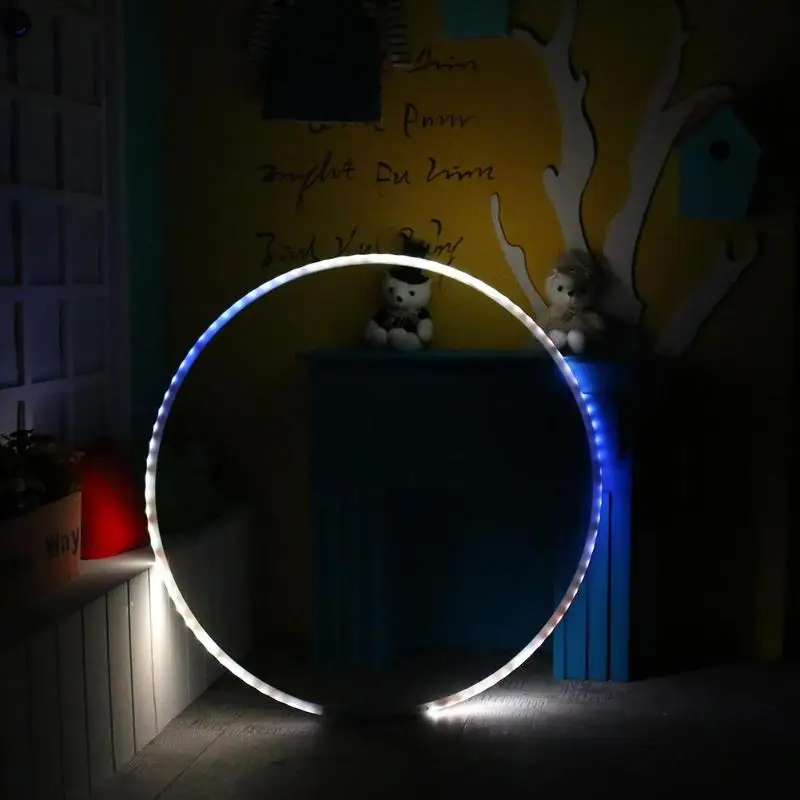 LED Lighting Fitness Circle Changing Light Rechargable Loose Weight Toy Holiday DIY Decorations 300 Kinds Lighting Effects