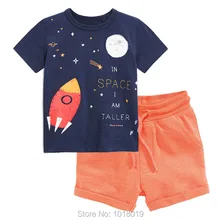 Комплекты одежды для маленьких мальчиков летний качественный детский костюм из чесаного хлопка новинка года, футболка с короткими рукавами Bebe комплект детской одежды для мальчиков