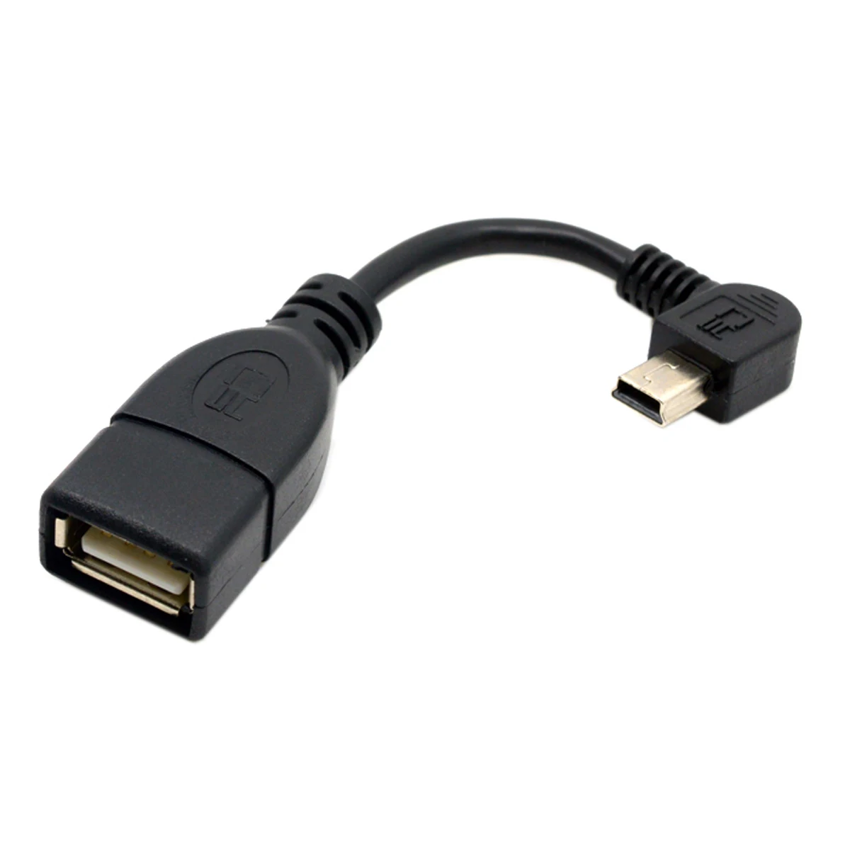 

Jimier USB 2.0 A Female OTG to Left Angled 90 Degree Mini B Male Cable 10cm