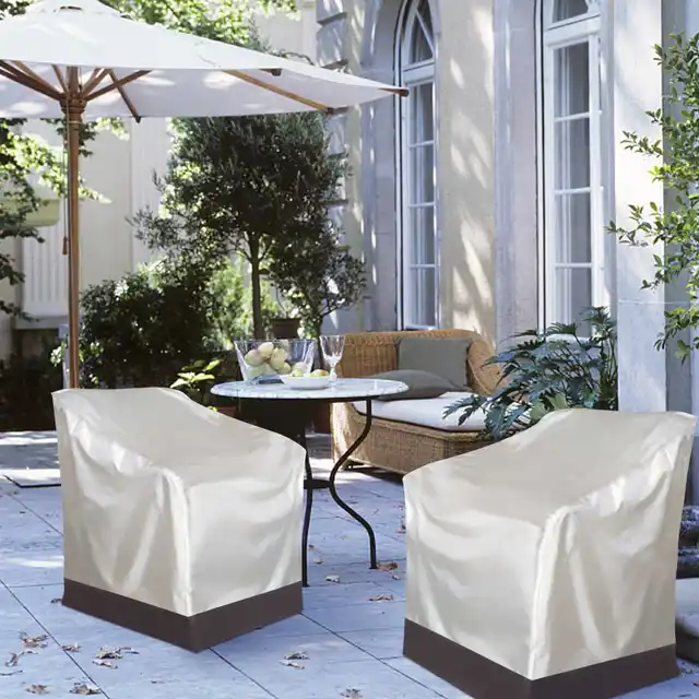 Large Polyester Waterproof Patio Chair Cover High Back Chair Covers