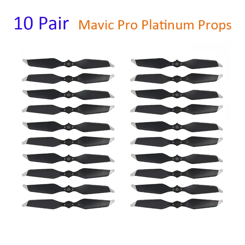 

10 Pairs Mavic Pro Platinum 8331 Propeller Sliver Quick Release Platinum Propeller For DJI Mavic Pro Accessories (Not Original)
