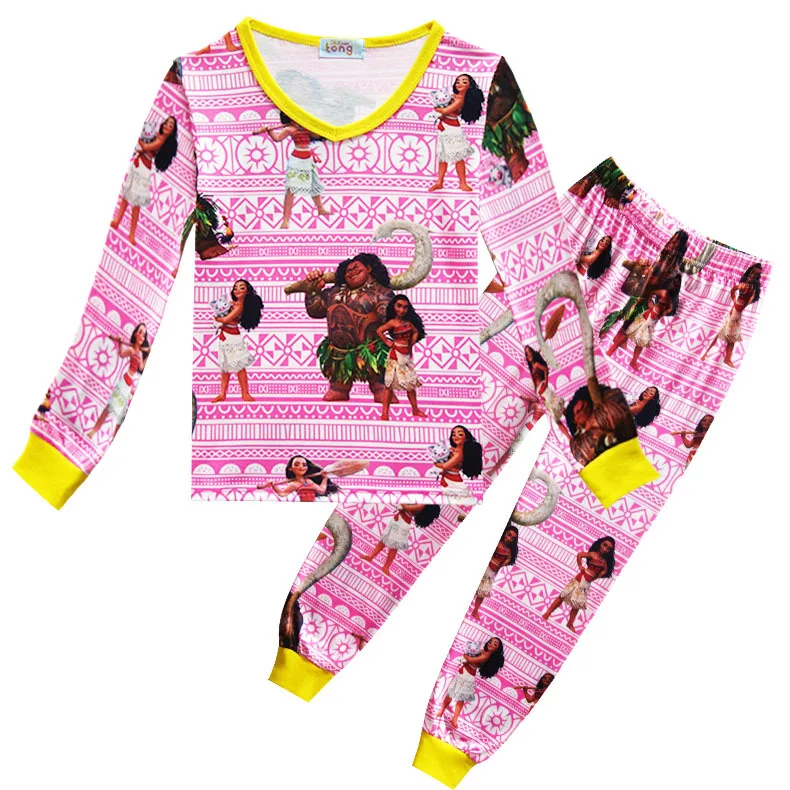 

Retail autumn Pyjama Maui Pajamas Set 2 Pcs Toddler baby girls Pjs Sleepwear Moana pyjamas kids girls christmas nightgown