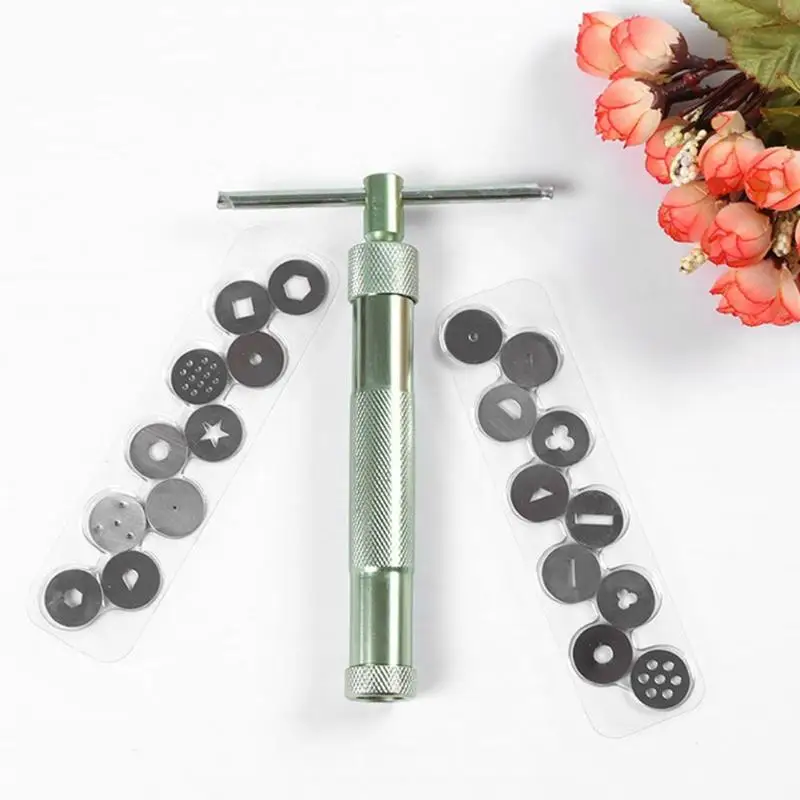 

Stainless Steel Pottery Clay Fimo Extruder Discs Craft Art Sculpture Gun Modeling Tool Set DIY Fondant Pastry Cake Ceramic Tools