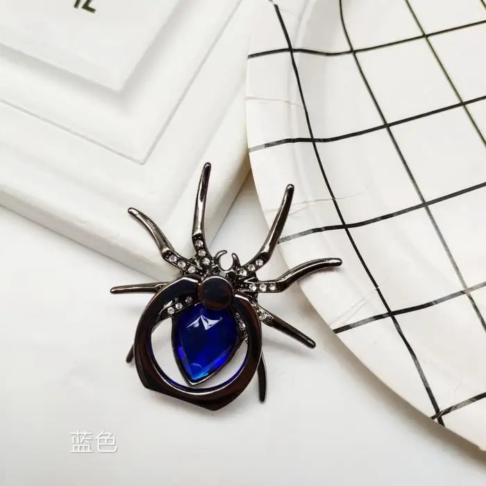 Universal 360 Rotating Cartoon Spider Gemstone Mobile Phone Accessories Finger Ring mobile phone holder stand for phone iphone
