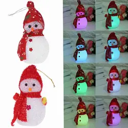 Большой Снеговик стиль Красочный ночник светодиодный светильник для домашнее барное кафе рождественские украшения