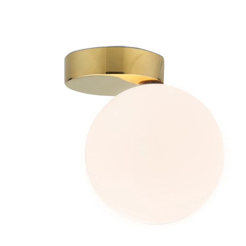 Nordic White Glass Ball LED Ceiling Light Corridor LED Ceiling Lamp