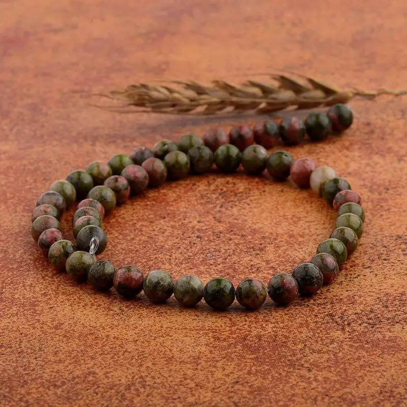 

Natural African Dragon Bloodstone Round Loose Beads Strand 15.5" 8mm Originality Anniversary gift Men and women general