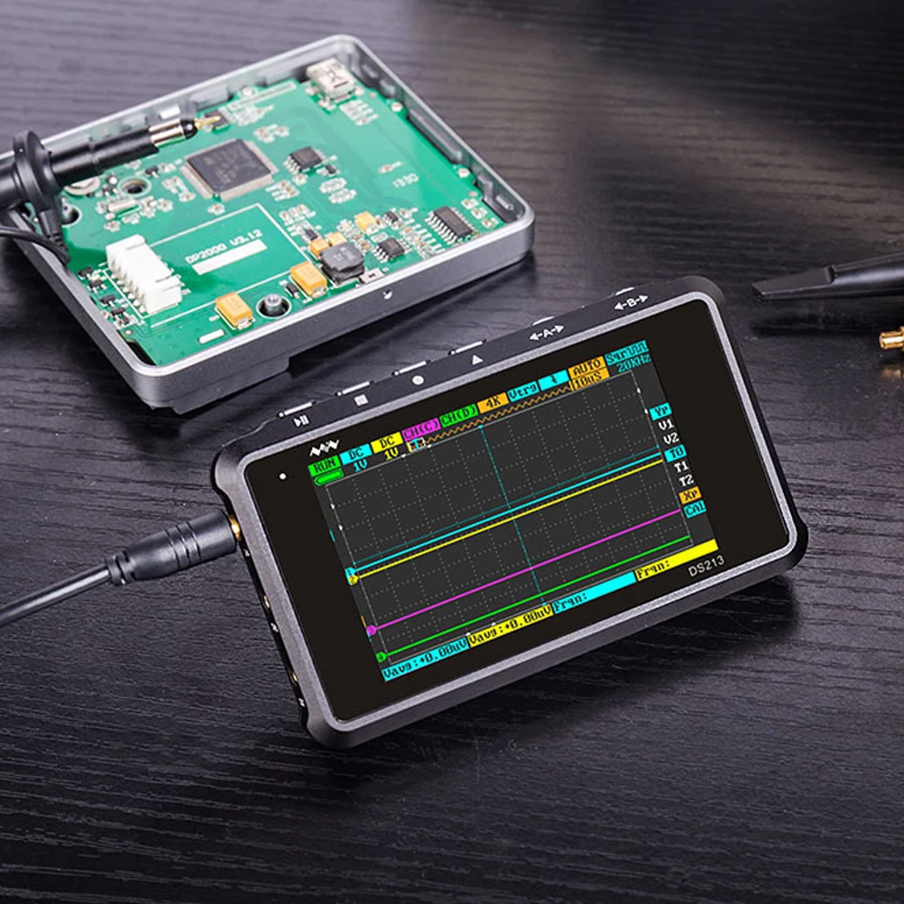 

Mini Digital Oscilloscope With Hexagonal Wrench Probe For Oscilloscope Diy Usb Rechargeable Colorful Display Oscilloscope Kit