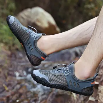 

plus size 39-47 Men's Sandals Water Shoes Breathable flexible Pool Beach Swim Surf Shoes Lace up Flats Hiking outdoor Shoes
