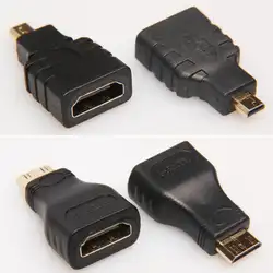 Mini HDMI мужчин и женщин HDMI + Micro для HDMI адаптер разъем для HDTV