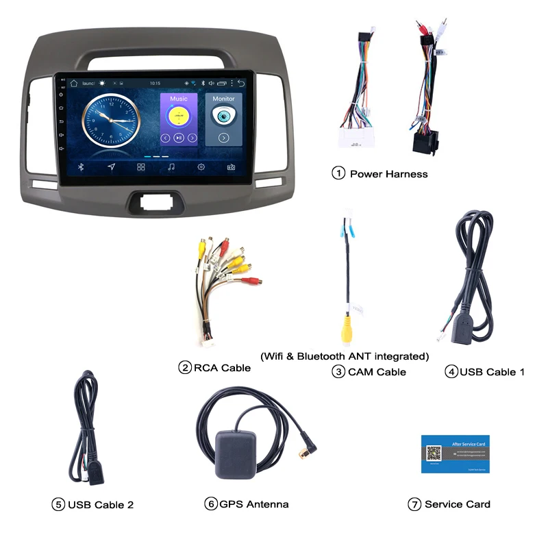 Perfect Android 8.1 9 inch Car Multimedia GPS 2GB 32GB Radio Stereo For Hyundai Elantra 2007-2011 Car Video Navigation 2
