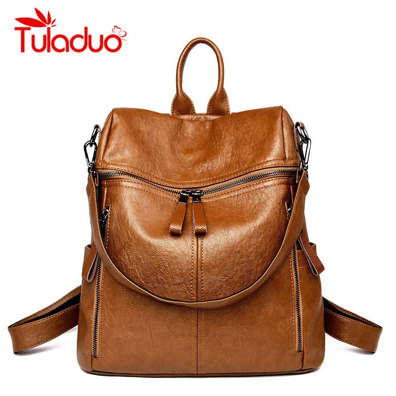 

2019 New Design High Quality PU Leather Women Backpack School Bag for Teenager Girls Travel Bags Casual Female Shoulder Bags