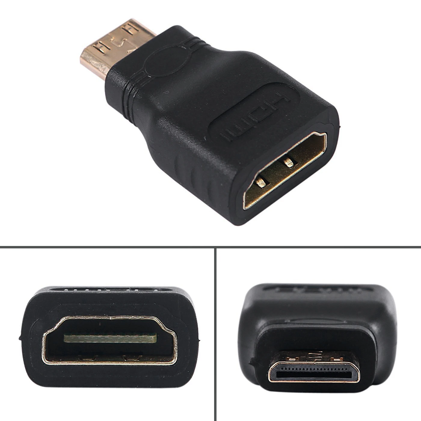 Оптовая продажа высококачественный черный удлинитель HDMI мама кабель адаптер с