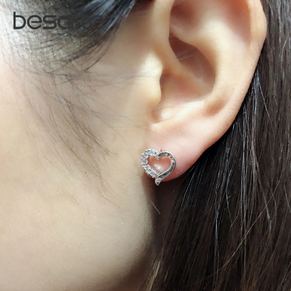 Cuore Orecchini Con Perno Donne Boucle D Oreille Femme Oorknopjes Pendientes Aros Orecchini Ohrstecker Orecchini Cuore Kupe Taki E3059