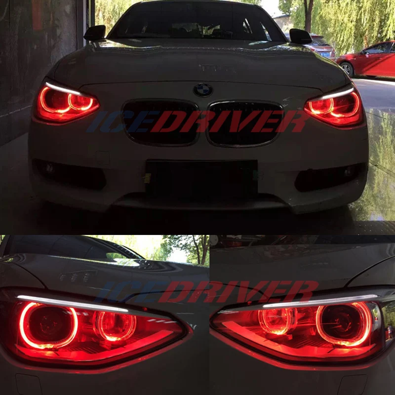 Светодиодные лампы Icedriver для BMW 1 серия ангельские глазки ДХО RGB разноцветные F20 F21