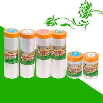 

Pre-Taped Plastic Drop Cloth for Car Paint Plastic Dip Masking Film Cover Spray Paint Protection Film Dust Protection