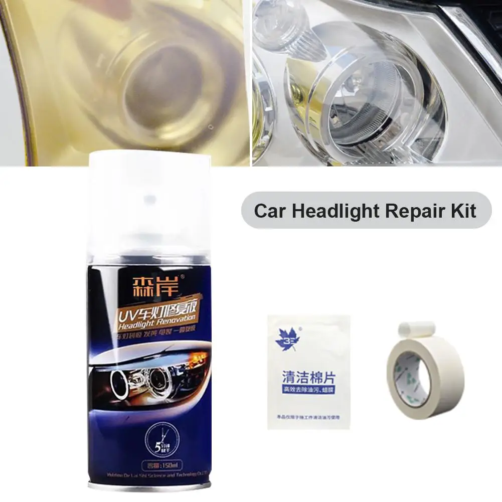 

Professional 150ml Car Headlight Renovation Repair Kit 4H High Hardness Repair Spray Polishing Coat Repair