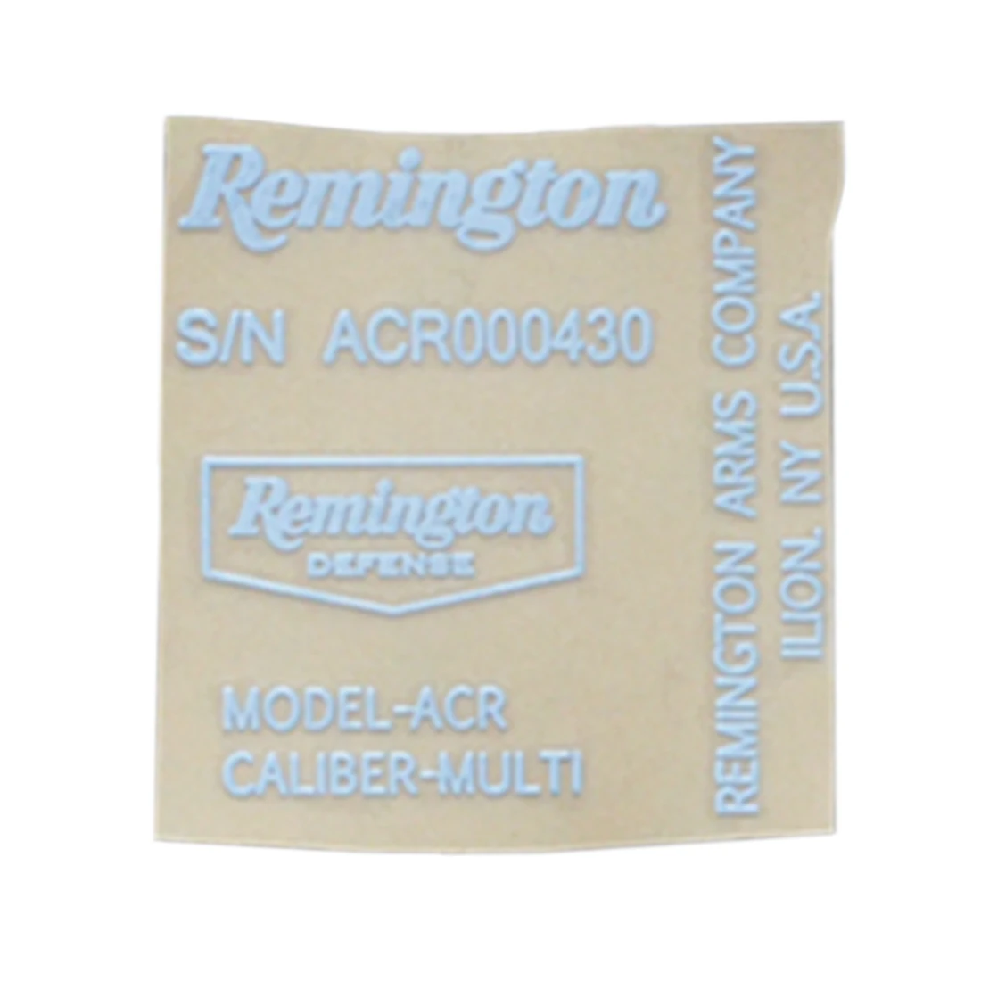 

Remington ACR Sticker Metal Decals for ACR Blaster - White