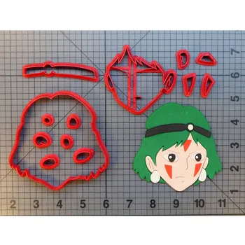 

Anime Character Princess Mononoke Cookie Cutter Set Fondant Cupcake Top Mould Custom Made 3D Printed Cake Decorating Tools