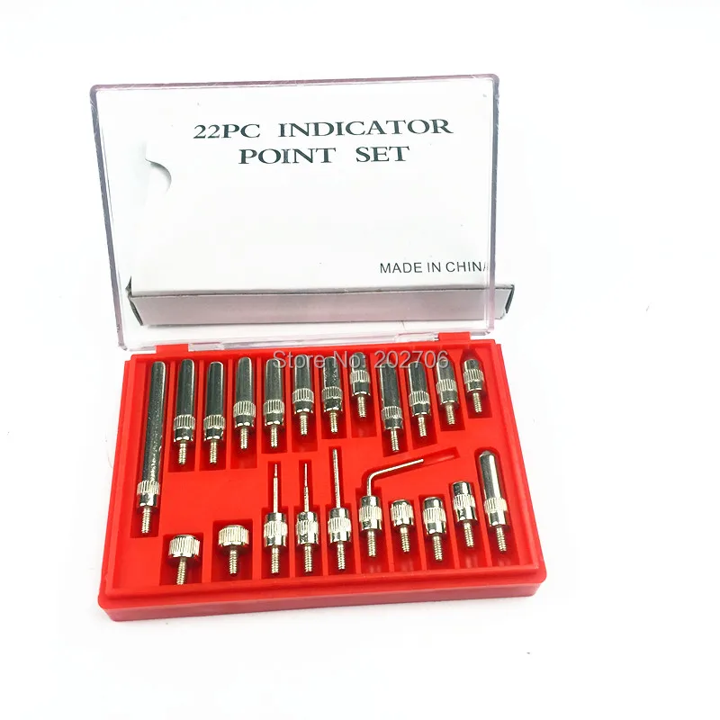 

22Pcs Steel Dial Indicator Point Set 4-48 Thread Tip For Dial & Test Indicators
