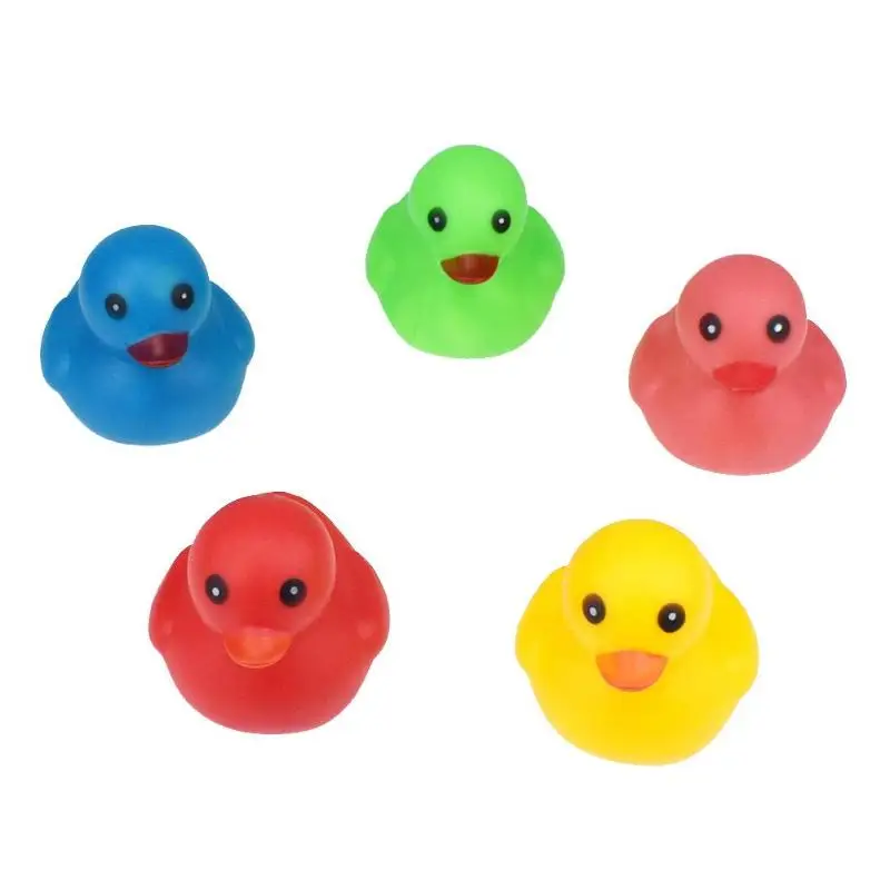 Детские игрушки для ванной плавающие силиконовые утка Squeeze звук ребенка ing одежда заплыва воды пищалка игрушка цвет в ассортименте