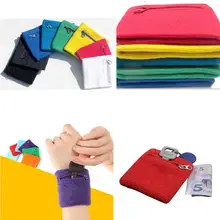 Vertvie спортивный браслет напульсник спортивные наручные путешествия карман бумажник на молнии нарукавник Наручные Бумажник для взрослых