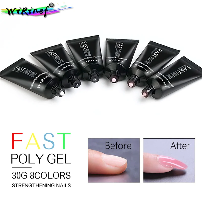 

WiRinef Poly Gel 30ml Uv Fast Builder Gel New Extension Fingernals Nails UV LED Nail Tools Nail Lacquer Gel