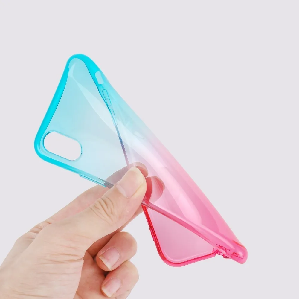 Чехол для Iphone XR X XS Max ультратонкий модный градиентный чехол телефона 7 чехлы 8 6 6s