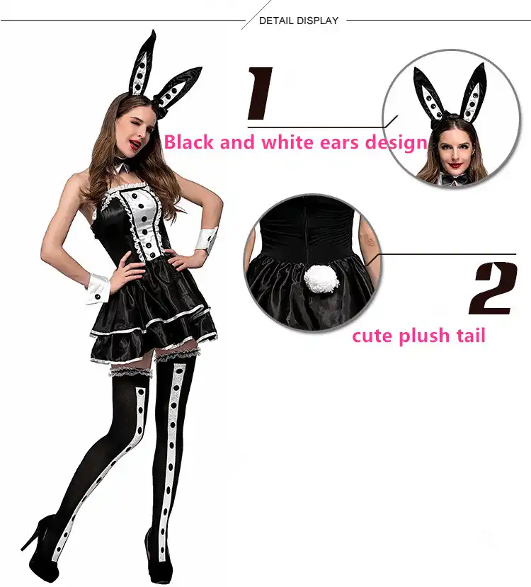 Sexy Bunny Costume Women Adult Halloween Playboy Bunny Costume Suit