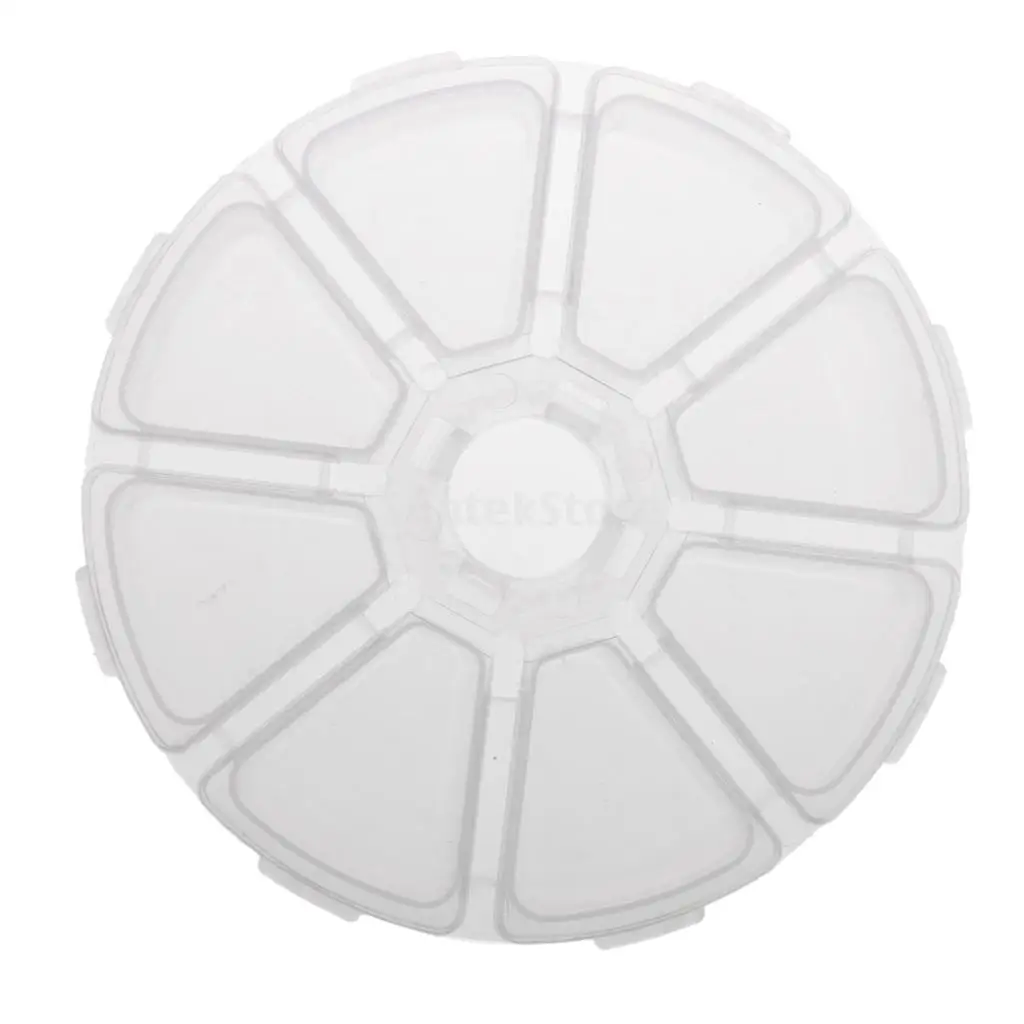

1pc Plastic Round 8 Grids Box Storage Case Holder for Guitar Picks Plectrums