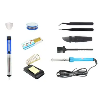 

11PCS/Set 110V 220V 60W Electric Soldering Iron Kit Welding Repair Tools US EU