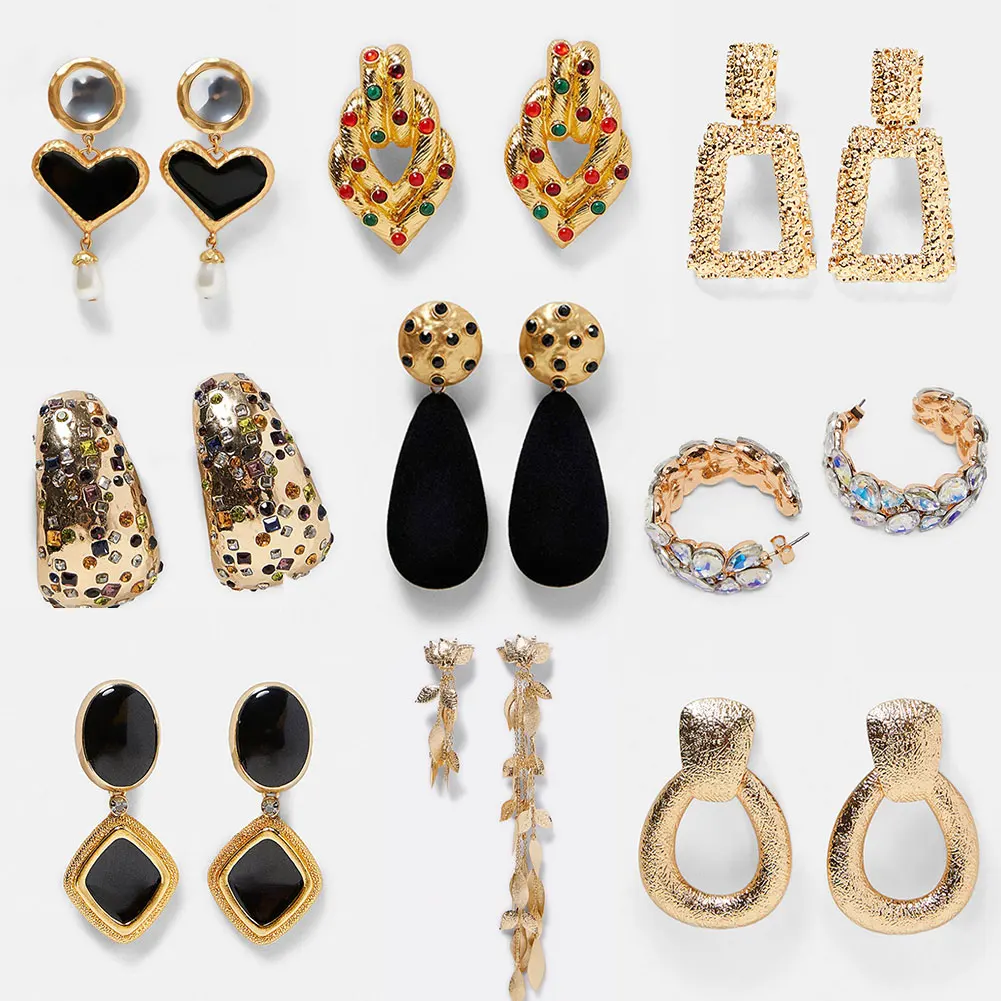 Flatfoosie Fashion New Punk Long Pendientes Femeninos De Oro Flatfoosie Fashion New Punk Long Pendientes Femeninos De Oro