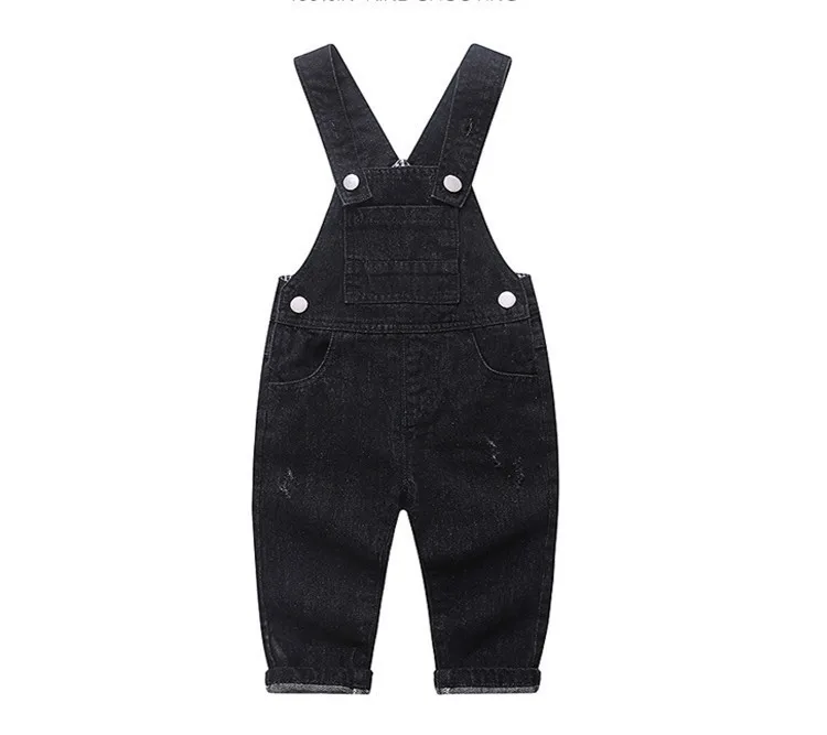 cotton black overalls