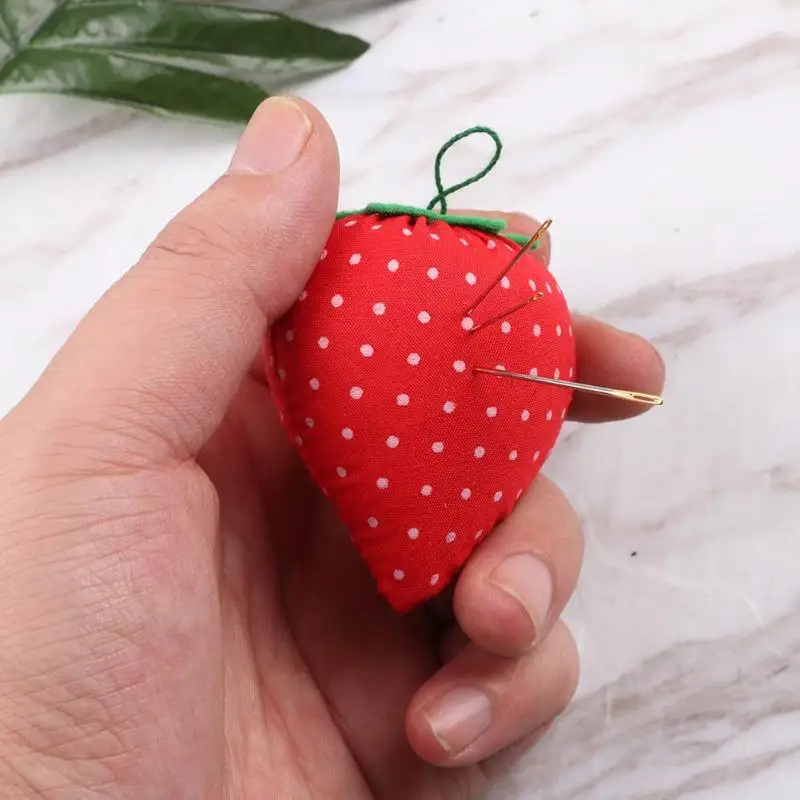 

1PC Strawberry Needle Pincushion Cross Stitch Sewing Pin Storage Holder Cushion Handcraft Tool for Embroidery Sewing Tool