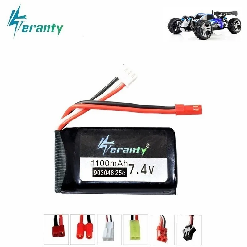 Литий-Полимерный Аккумулятор 7 4 В 1100 мАч для Wltoys V353 A949 A959 A969 A979 k929 игрушечных