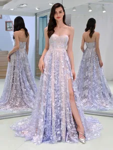 Women Beautiful Party Dress Elegant Lace Floral Slash Neck Maxi Dress Wedding Wear