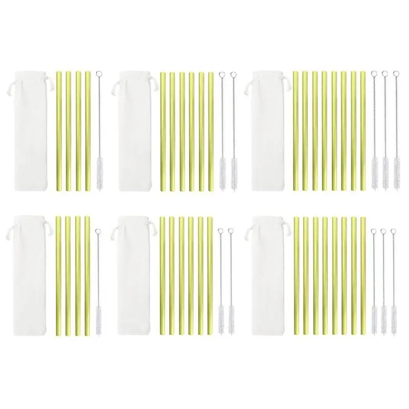 

Eco-Friendly Bamboo Drinking Straws Set Reusable Bar Straws with Brushes Straw with Cleaner Brush For Mugs