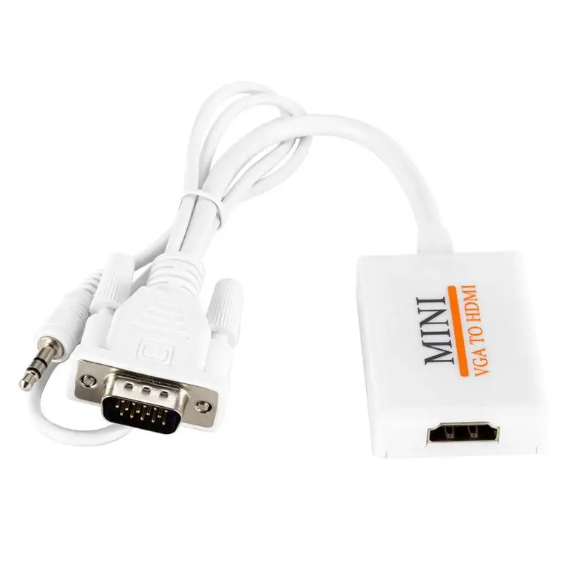 ALLOYSEED VGA мужчина к HDMI выход 1080P HD + Аудио ТВ AV HD видео кабель конвертер для psv SLIM/PRO