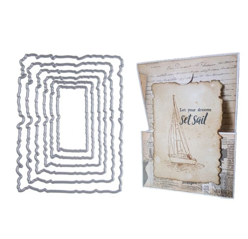 

127*98mm Frame Set Metal Cutting Die Scrapbooking Embossing Stencil Card Die For DIY Invitation Album Book Decoration