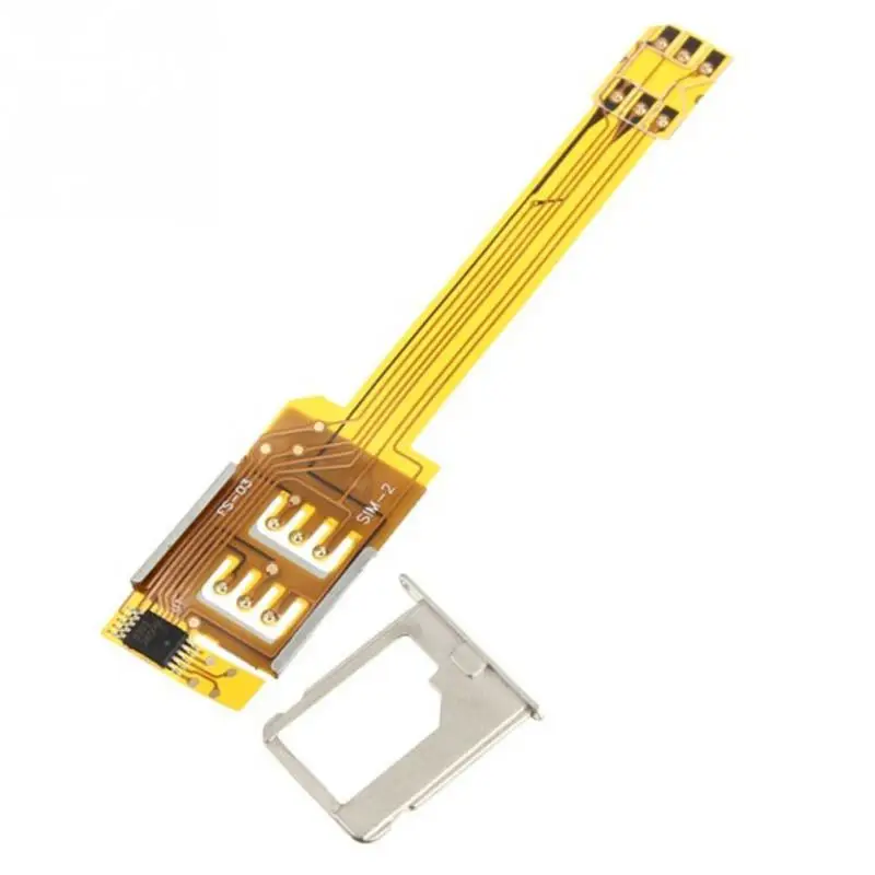 

Mobile Phone Double Dual SIM Card Case Adapter Use Two SIM For iphone 4 4s 5