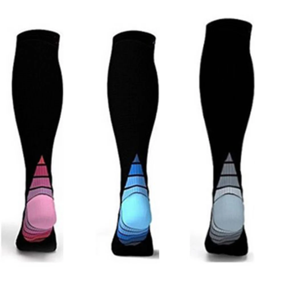 

1 Pair Compression Socks Women Men Sports Team Gym Jogging Running Cycling Medical Leg Relief Pain Knee High Elastic Stockings