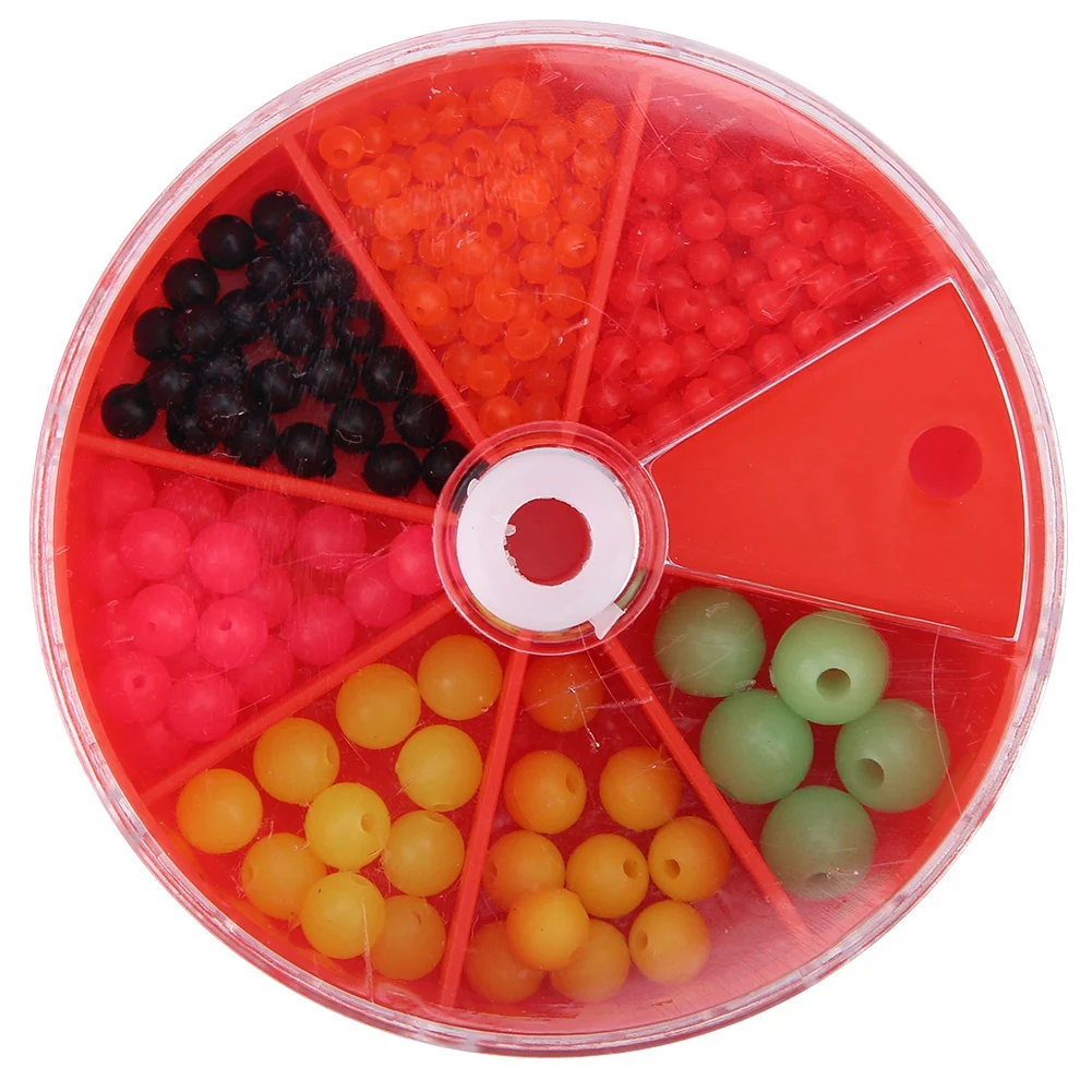

220pcs Hard Fishing Beads Floats Line Stopper Bead Luminous Light Glowing Balls For Night Fishing Fishing Accessories Tackle