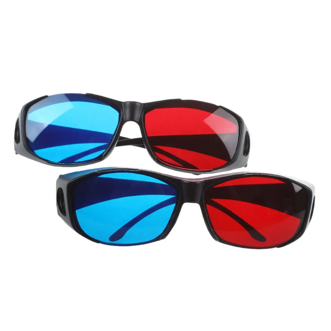 Red-blue / Cyan Anaglyph Simple Style 3d Glasses 3d Movie Game-extra Upgrade Style (2Pcs With Different Style)