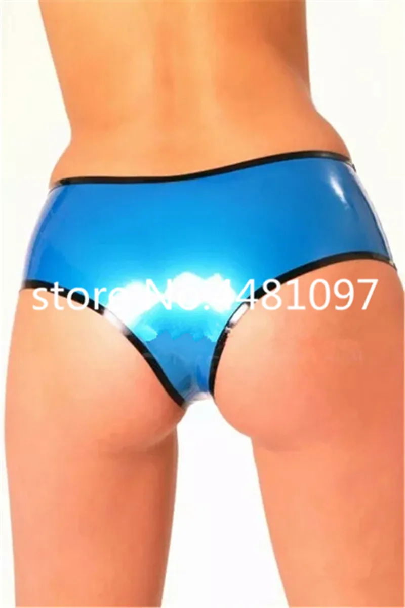 

Hand-made Sexy Womens Latex Briefs Rubber Underwear Customize Plug Size latex panties women sexy thongs no zipper