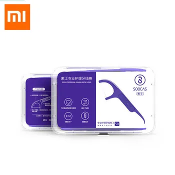

in Stock Xiaomi Soocare Dental Foss Picks Teeth Toothpicks Stick Oral Care Ergonomic Design FDA Testing Food Grade 50pc/box