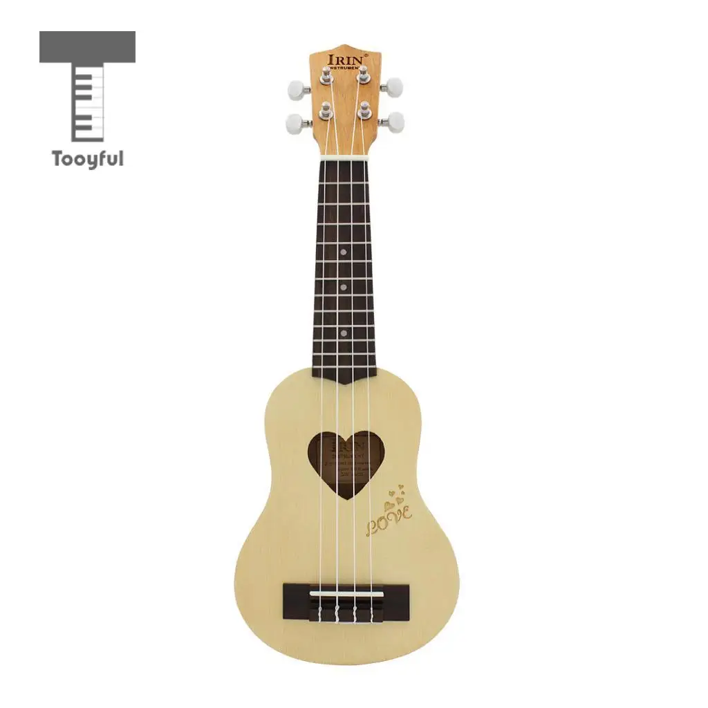 

Tooyful Novelty Sapele Wood 17inch Ukulele Uke Hawaii 4 String Guitar with Storage Gig Bag Gift for Girls Kids Friends
