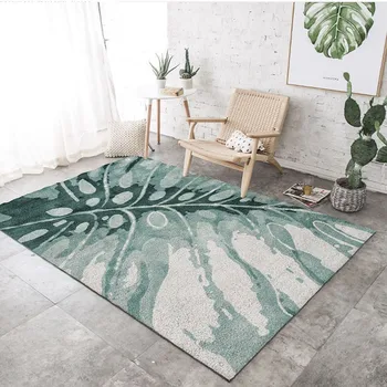 

Nordic Flower Pattern Carpet Living Room Rug Decor Sofa Coffee Table Mat Carpets Bedroom Yoga Pad Rectangular Bedside 3D Blanket