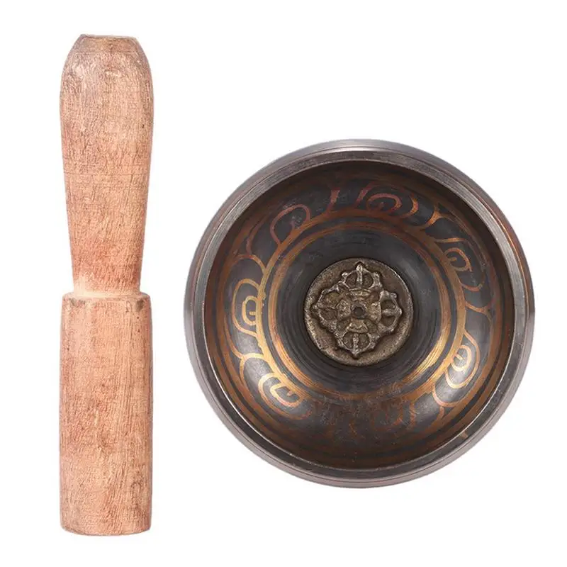 

Tibetan Singing Bowl Decorative-wall-dishes Home Decoration Chanting Yoga Meditation Copper Bell With Striker